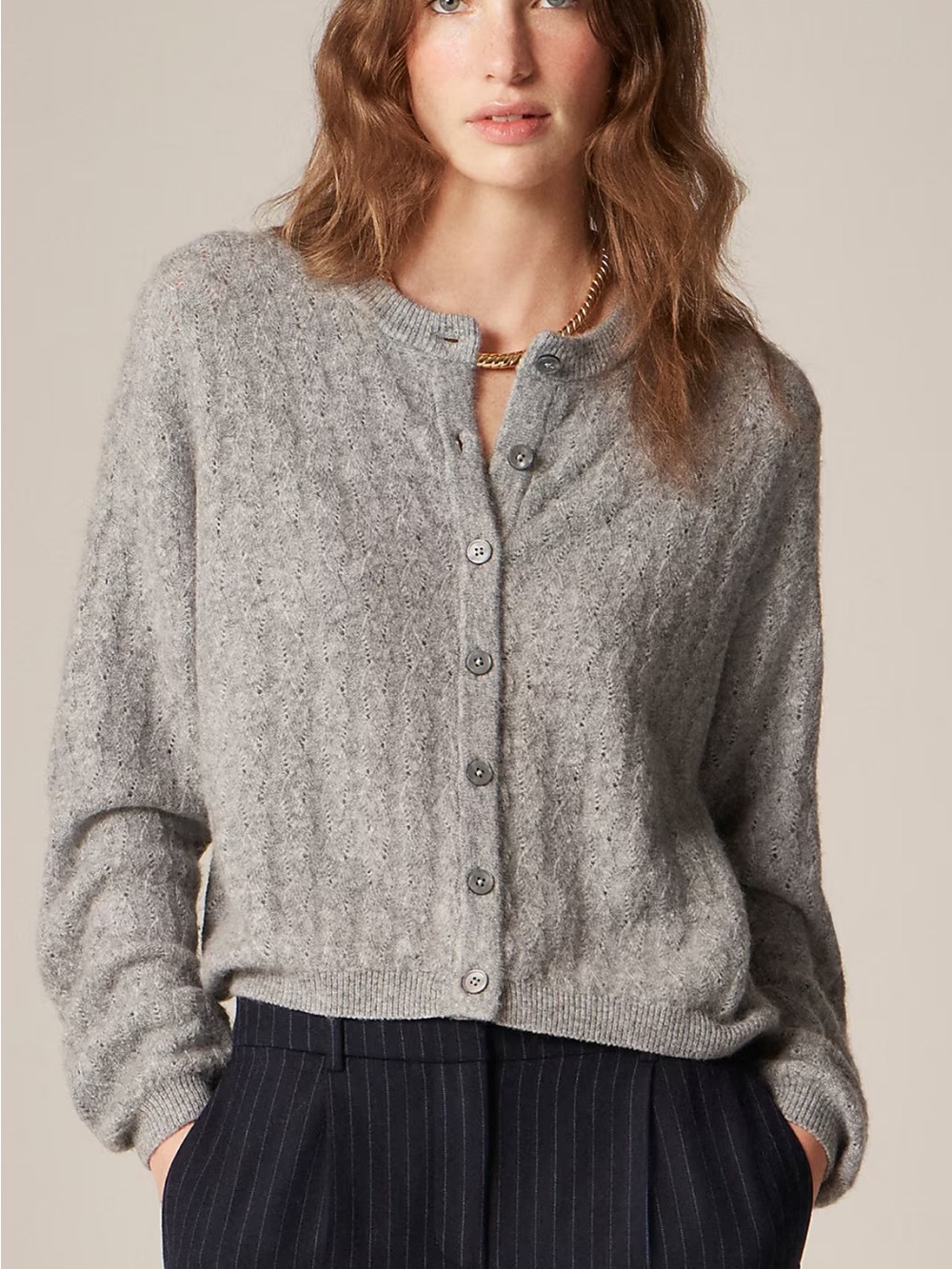 J.Crew Supersoft Pointelle Cardigan